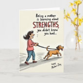 Carte de marche pour chiens de force des mamans (Fleur jaune)