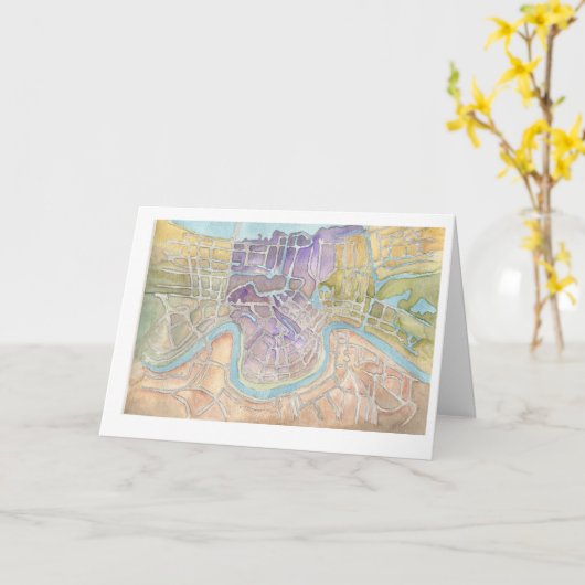 Carte de mardi gras NOLA (Fleur jaune)