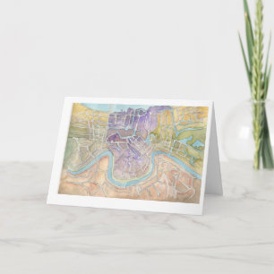 Carte de mardi gras NOLA
