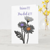 Carte de marguerite monochrome (Fleur jaune)