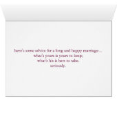 carte de mariage (Intérieur Horizontal (Bas))