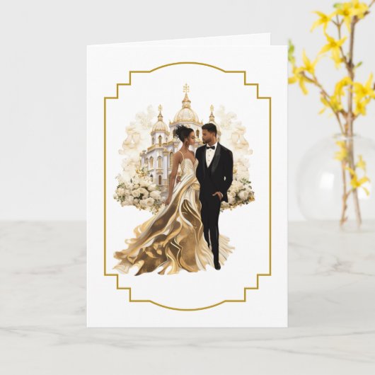 Carte de Mariage (Fleur jaune)