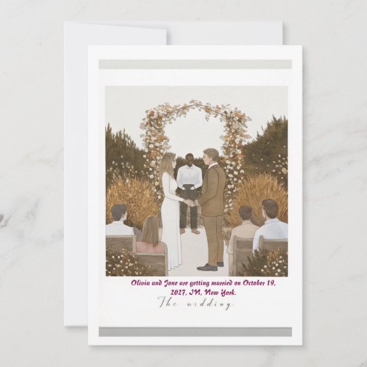 CARTE DE MARIAGE (Devant)