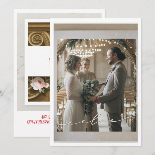 CARTE DE MARIAGE (Devant / Derrière)