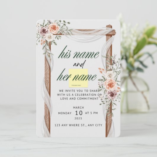 Carte de mariage (Debout devant)