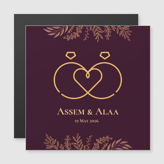 carte de mariage (Devant / Derrière)