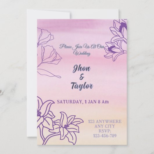 Carte de mariage (Devant)