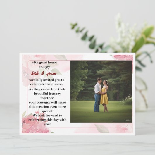 carte de mariage (Debout devant)