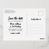 Carte de Mariage 4 Photos Enregistrez Notre Date (Verso)