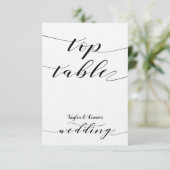 Carte de mariage à calligraphie rustique pour tabl (Debout devant)