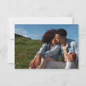 Carte de mariage à code QR poussière bleue (Dos)