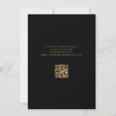 Carte de mariage à code QR Turquoise Floral Save t (Dos)
