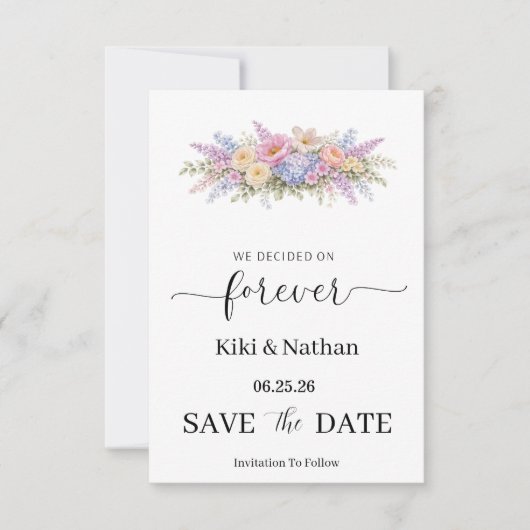 Carte de mariage à conserver (Devant)