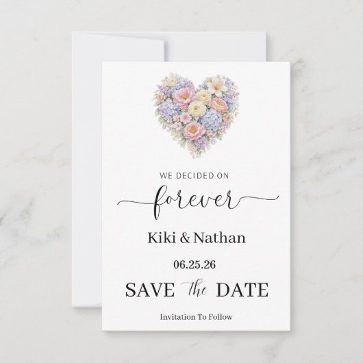 Carte de mariage à conserver (Devant)