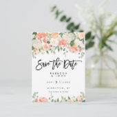 carte de mariage à conserver avec fleurs de pêcher (Debout devant)