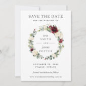 Carte de mariage à conserver avec fleurs en ivoire (Devant)