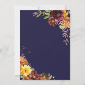 Carte de mariage à conserver avec fleurs jaunes de (Dos)