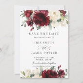 Carte de mariage à conserver avec motif floral en  (Devant)