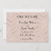Carte de mariage à conserver Chevron Rose Gold (Dos)