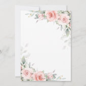 Carte de mariage à conserver de florale rose paste (Dos)