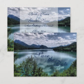 Carte de mariage à conserver pour la date du lac d (Devant / Derrière)