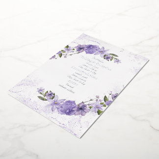 Carte de mariage à détail en feuille métallisée fl