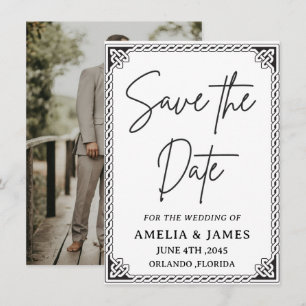 Carte de mariage à encadrure celtique "Save the Da