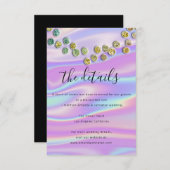 Carte de mariage à Enclosure holographique d'infor (Devant / Derrière)