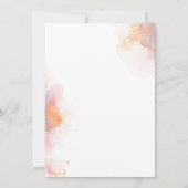 carte de mariage à fleurs couleur or rustique (Dos)