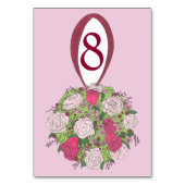 Carte de Mariage à fleurs de rose rose (Dos)