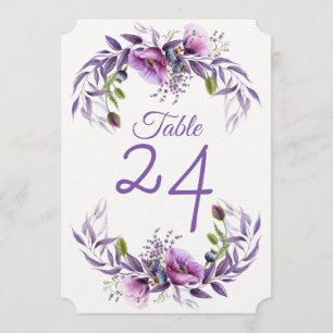 Carte de Mariage à fleurs violet Lavender