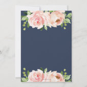 Carte de mariage à floraison rose à sauvegarder (Dos)