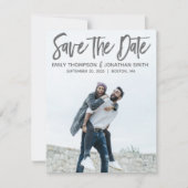 Carte de mariage à l'aquarelle avec photo de portr (Devant)