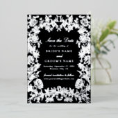Carte de mariage à l'argent véritable avec motif f (Debout devant)
