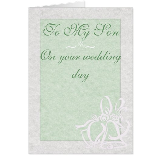 Carte de mariage "à mon fils" (Devant)