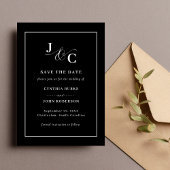 Carte de mariage à monogramme esperluette "Save th