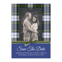 Carte de mariage à motifs tartan Gordon Dress pour