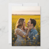 Carte de Mariage à Sauvegarder avec Code QR Photo (Devant)