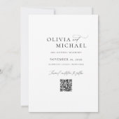 Carte de Mariage à Sauvegarder avec Code QR Photo (Dos)