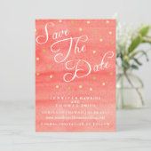 Carte de mariage à texture d'aquarelle rose pour a (Debout devant)