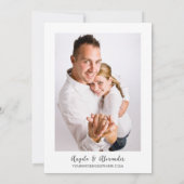 Carte de mariage Alabama Blush (Dos)