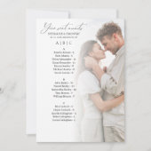 Carte de Mariage alphabétique photo (Devant)