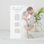 Carte de Mariage alphabétique photo (Debout devant)