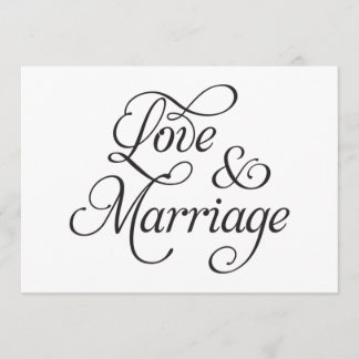 Carte de mariage Amour & Mariage