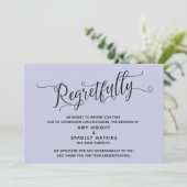 Carte de mariage annulé avec élégance et regret, l (Debout devant)