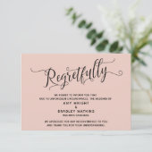 Carte de mariage annulé avec élégance et regrets (Debout devant)