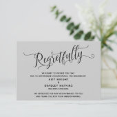Carte de mariage annulée élégamment regrettable gr (Debout devant)
