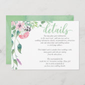 Carte de Mariage Aquarelle Lavender Peony (Devant / Derrière)