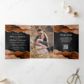 Carte de mariage au code QR sur Marbre d'agate Ora (Intérieur)