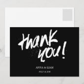 Carte de mariage au lettrage pinceau merci (Devant / Derrière)